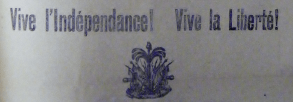 Le Soir, 31 December 1903, available at FIC Bibliothèque Haïtienne in Port-au-Prince, Haiti