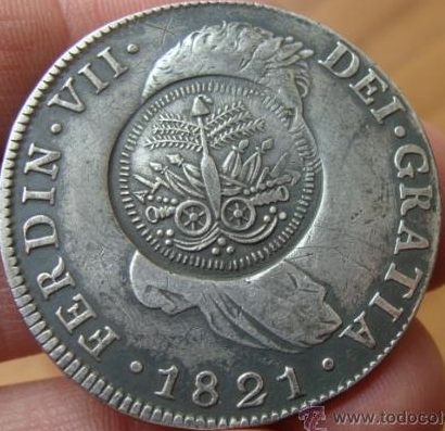 1821 Coin from Guatemala, later re-stamped in Haiti